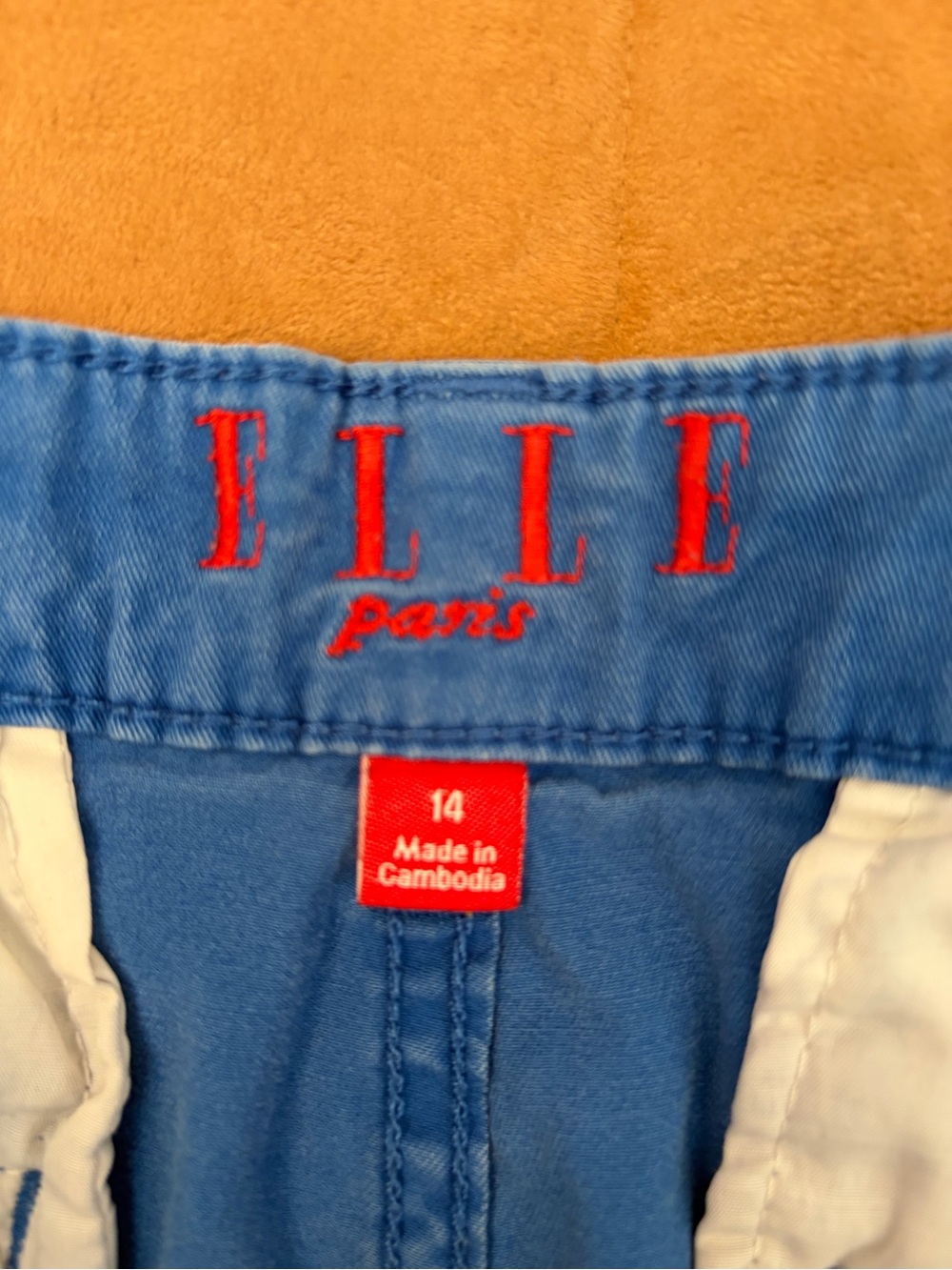 Elle Blue Shirt with Red Embroidered Logo